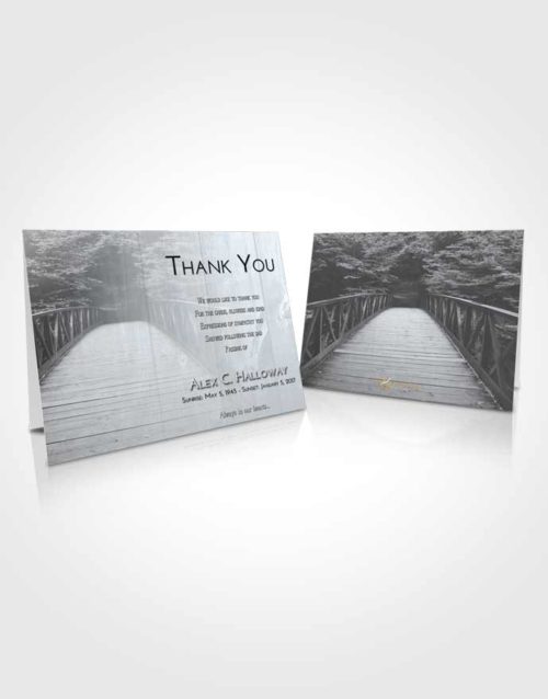 Funeral Thank You Card Template Freedom Nature Bridge Walk
