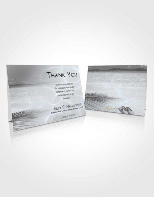 Funeral Thank You Card Template Freedom Ocean Ripples