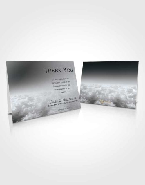 Funeral Thank You Card Template Freedom Return to the Clouds