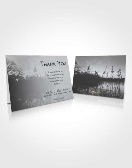 Funeral Thank You Card Template Freedom Serenity Lake