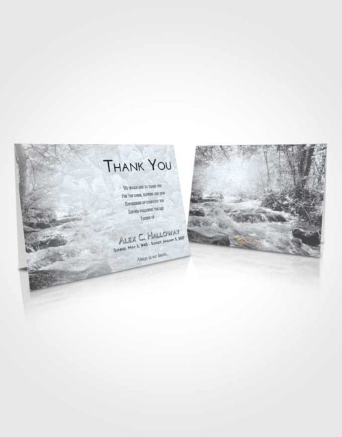 Funeral Thank You Card Template Freedom Silver Stream