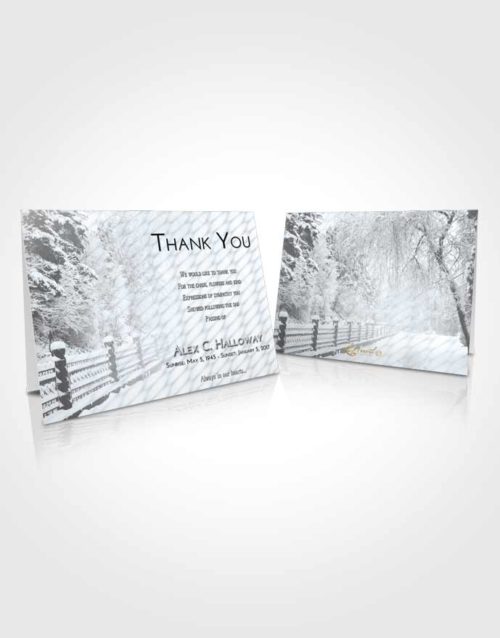 Funeral Thank You Card Template Freedom Snow Walk