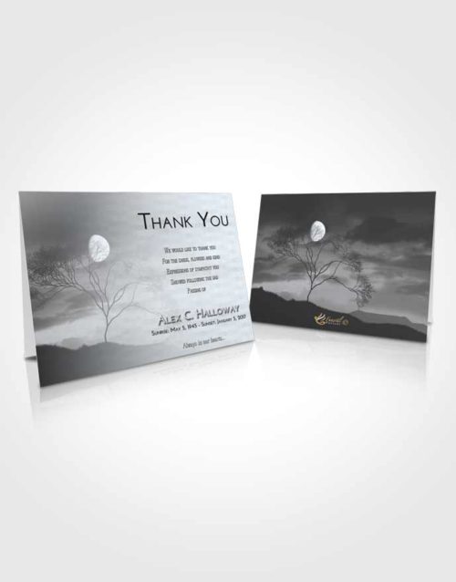 Funeral Thank You Card Template Freedom Soft Moonlight