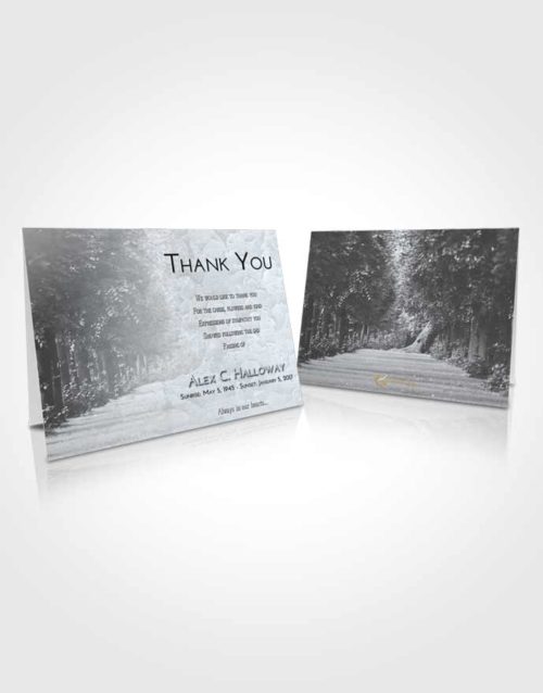 Funeral Thank You Card Template Freedom Summer Forest