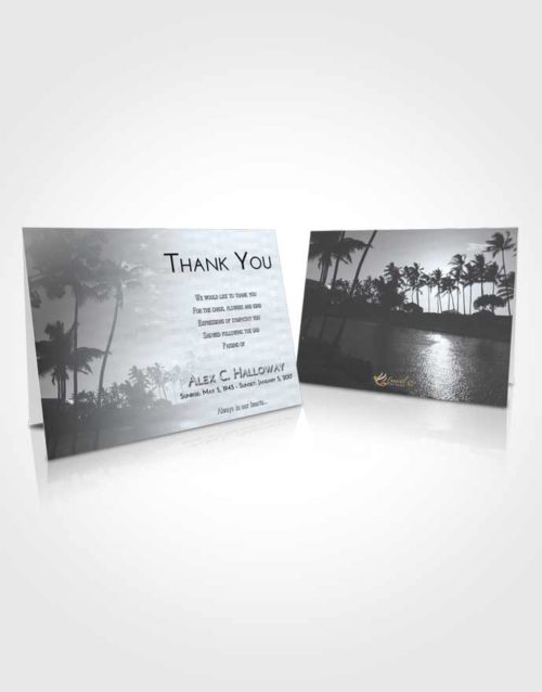 Funeral Thank You Card Template Freedom Summer Palms