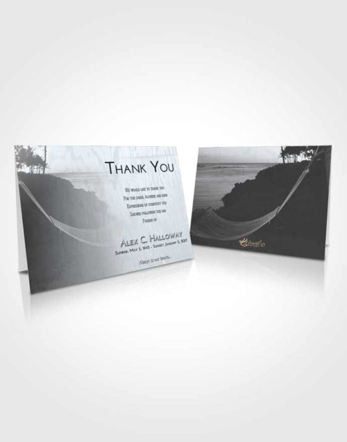 Funeral Thank You Card Template Freedom Sunset in a Hammock