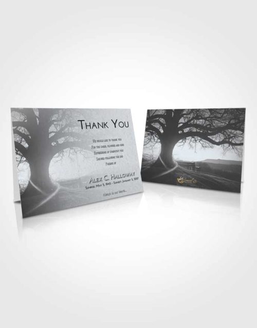Funeral Thank You Card Template Freedom Tree Serenity
