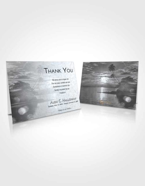 Funeral Thank You Card Template Freedom Tropical Beach