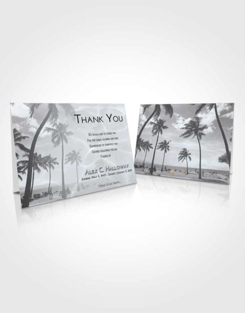 Funeral Thank You Card Template Freedom Tropical Breeze