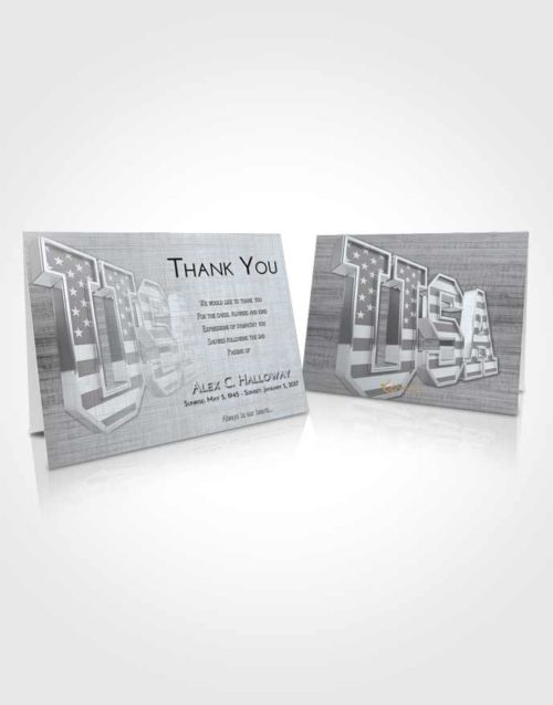 Funeral Thank You Card Template Freedom USA