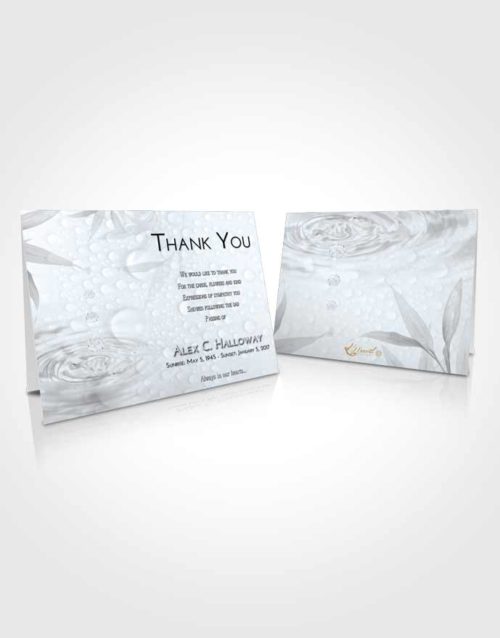 Funeral Thank You Card Template Freedom Water Droplet