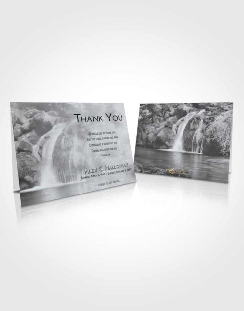 Funeral Thank You Card Template Freedom Waterfall Clarity