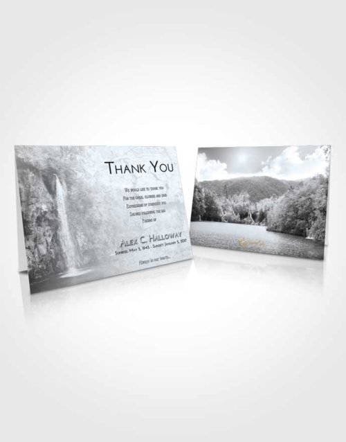 Funeral Thank You Card Template Freedom Waterfall Happiness
