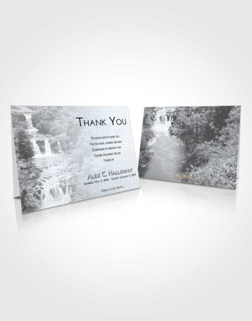 Funeral Thank You Card Template Freedom Waterfall Liberty