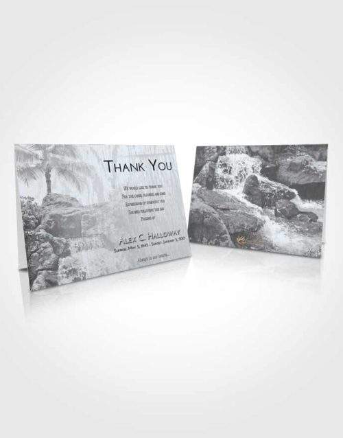 Funeral Thank You Card Template Freedom Waterfall Masterpiece