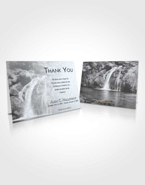 Funeral Thank You Card Template Freedom Waterfall Paradise