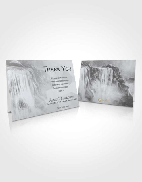 Funeral Thank You Card Template Freedom Waterfall Tranquility