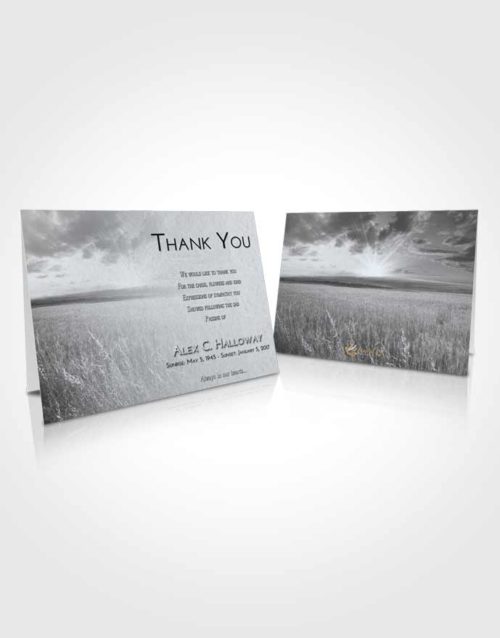 Funeral Thank You Card Template Freedom Wheat Fields