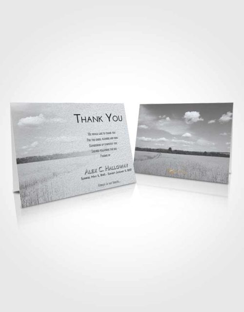 Funeral Thank You Card Template Freedom Wheat Serenity