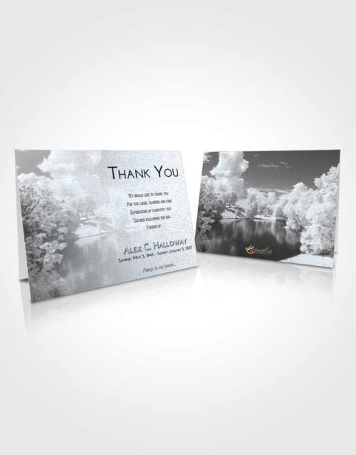 Funeral Thank You Card Template Freedom White Winter Park