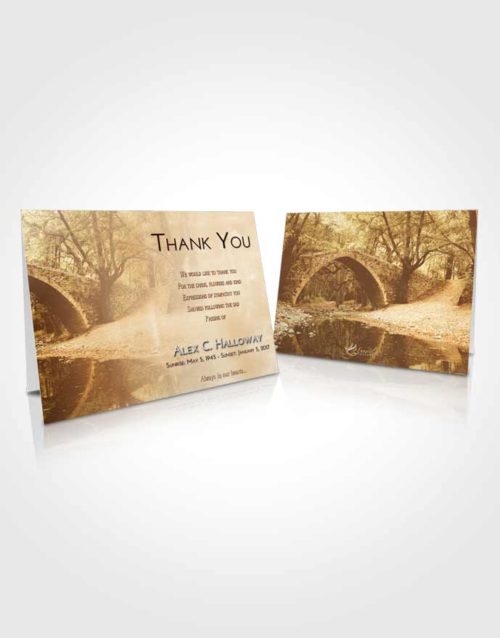 Funeral Thank You Card Template Golden Forest Bridge