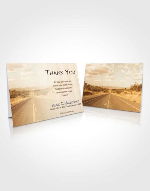 Funeral Thank You Card Template Golden Highway Cruise