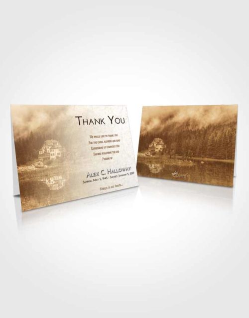 Funeral Thank You Card Template Golden Lake House