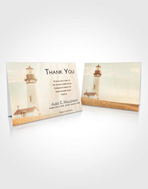 Funeral Thank You Card Template Golden Lighthouse Clarity