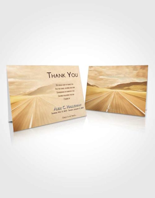 Funeral Thank You Card Template Golden Morning Highway