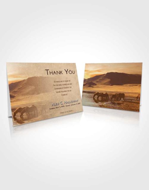 Funeral Thank You Card Template Golden Watering Hole