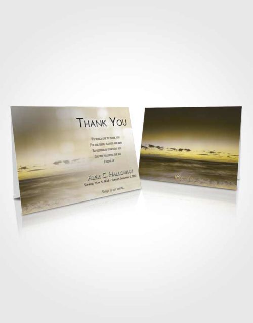 Funeral Thank You Card Template Harmony Beautiful Sunset