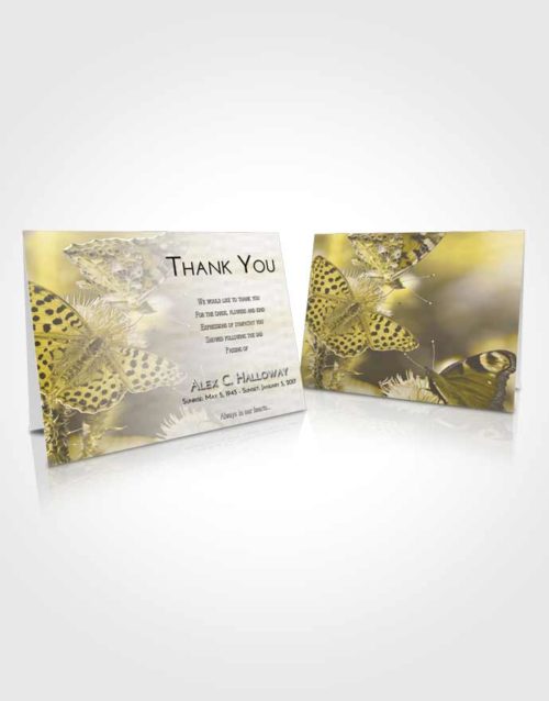 Funeral Thank You Card Template Harmony Butterfly Peace