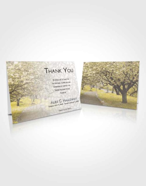 Funeral Thank You Card Template Harmony Flowering Path
