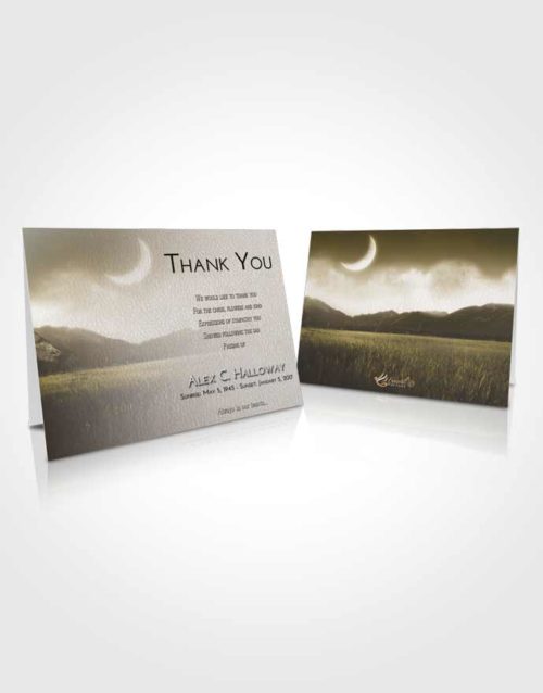 Funeral Thank You Card Template Harmony Graceful Mountains