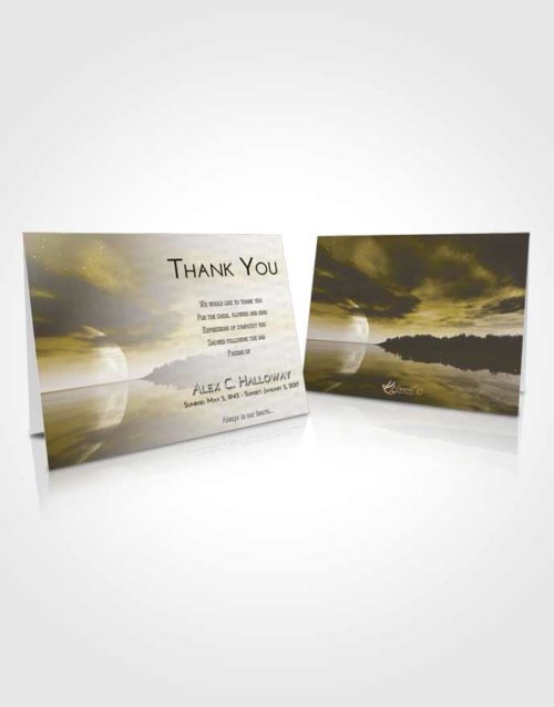Funeral Thank You Card Template Harmony Illuminated Evening