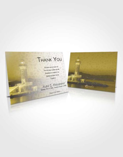 Funeral Thank You Card Template Harmony Lighthouse Majesty