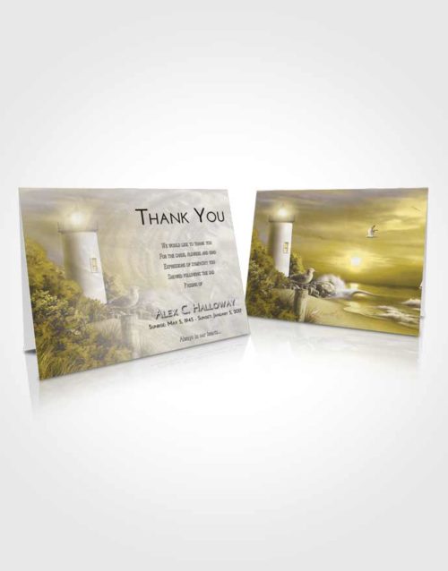 Funeral Thank You Card Template Harmony Lighthouse Mystery