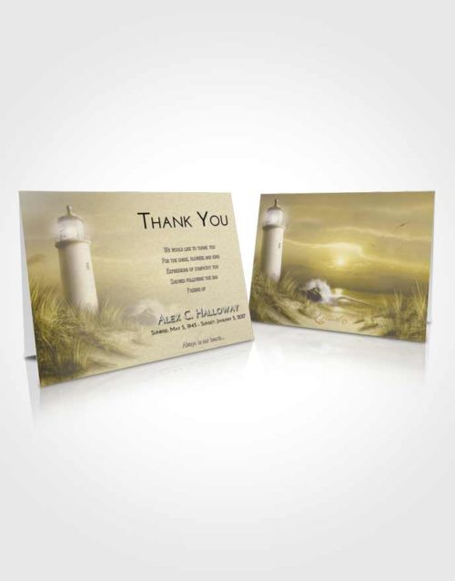 Funeral Thank You Card Template Harmony Lighthouse Serenity