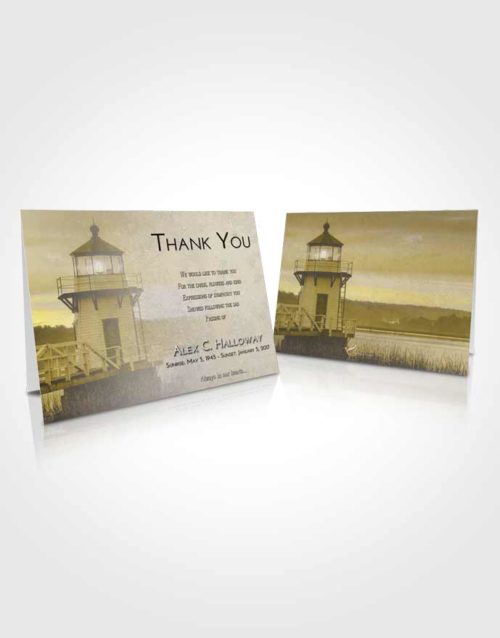 Funeral Thank You Card Template Harmony Lighthouse Surprise