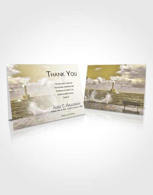 Funeral Thank You Card Template Harmony Lighthouse in the Tides