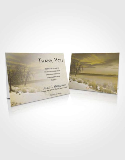 Funeral Thank You Card Template Harmony Lovely Lake