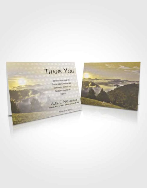 Funeral Thank You Card Template Harmony Misty Forest