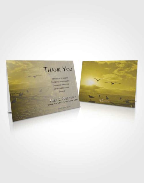 Funeral Thank You Card Template Harmony Natural Beach