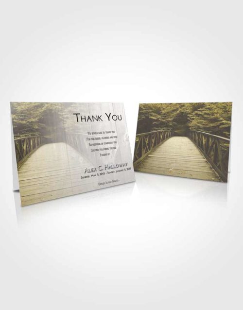 Funeral Thank You Card Template Harmony Nature Bridge Walk