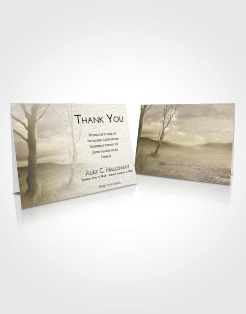 Funeral Thank You Card Template Harmony Peaceful Fall