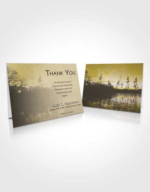 Funeral Thank You Card Template Harmony Serenity Lake