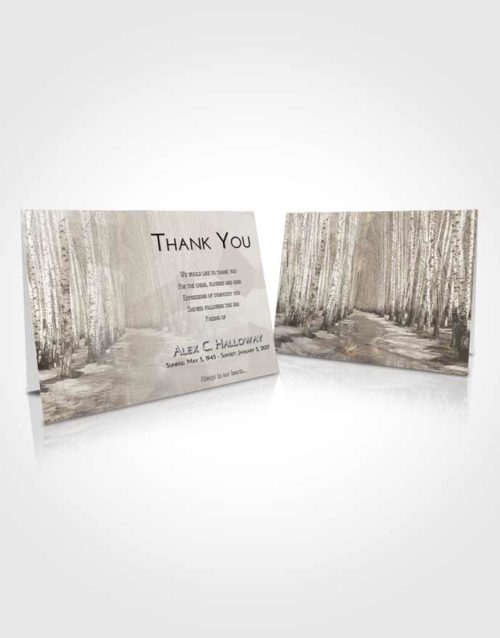 Funeral Thank You Card Template Harmony Snowy Stream