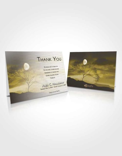 Funeral Thank You Card Template Harmony Soft Moonlight