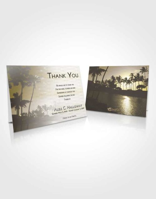 Funeral Thank You Card Template Harmony Summer Palms