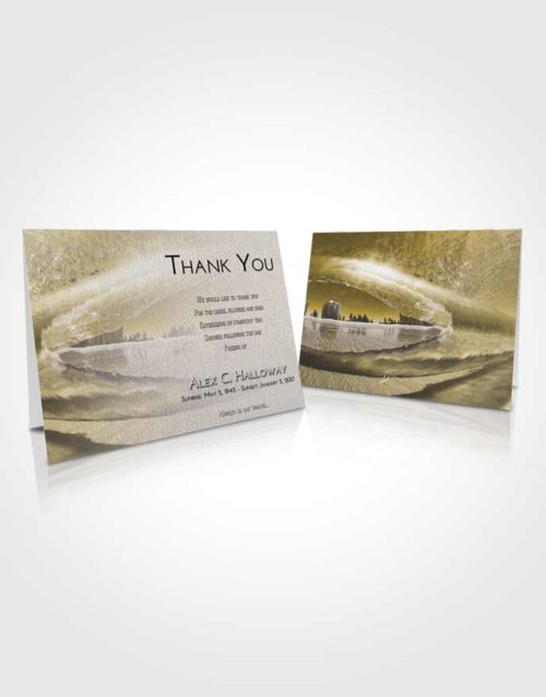 Funeral Thank You Card Template Harmony Summer Waves
